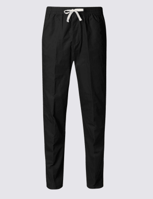 M&S COLLECTION Pure Cotton Pull On Trouser