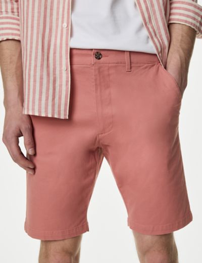 Belted chino shorts pink - TEEN BOYS Shorts