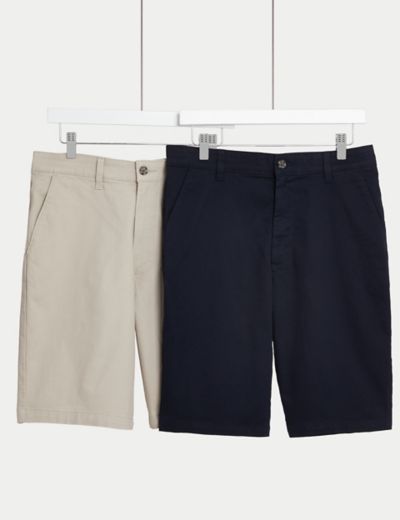 2pk Slim Fit Stretch Chinos, M&S Collection
