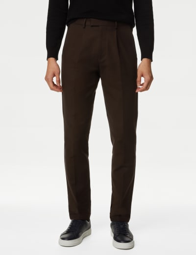 Mens smart tapered trousers deals
