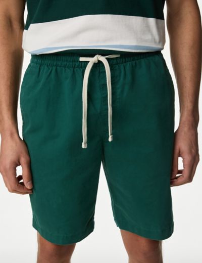 Pure Cotton Elasticated Waist Shorts, M&S Collection