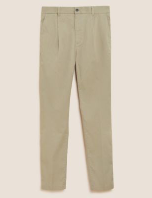 Tapered Fit Super Lightweight Pleated Chino