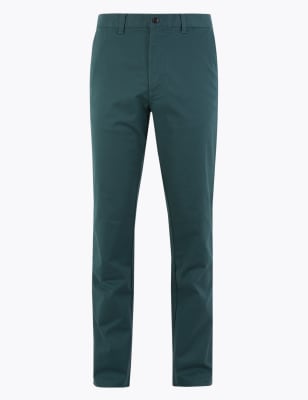 Брюки чинос хлопковые стандартного кроя с завышенной посадкой