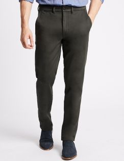 Mens Casual Trousers | Slim & Casual Trousers For Men | M&S IE