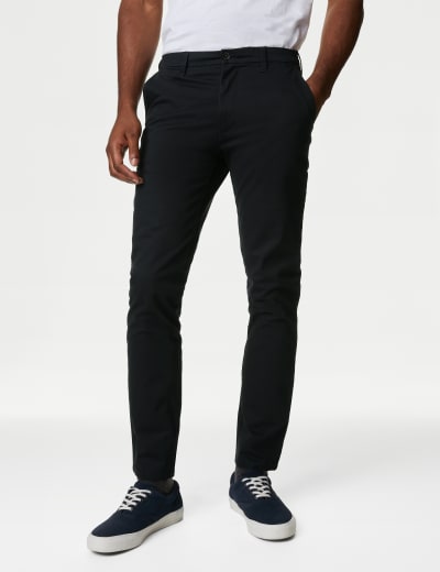 Kruze, Mens Slim Fit Stretch Chinos Available In 8 Colours