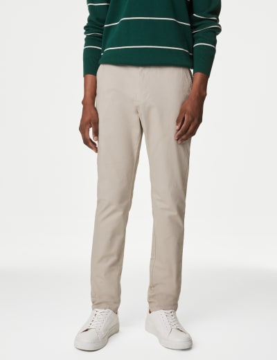 Skinny-Fit Stretch-Cotton Chino Pants