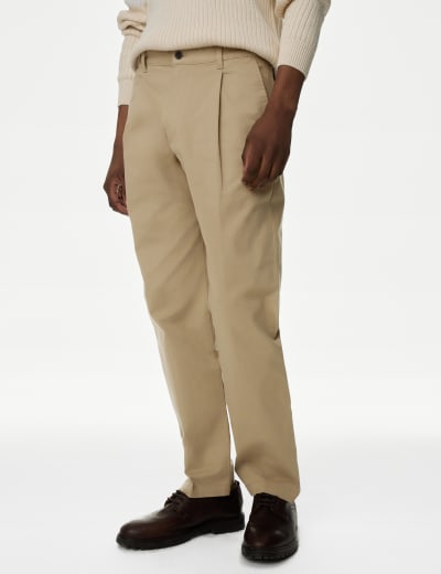 Single pleat mens trousers hotsell