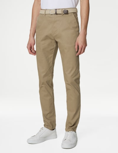 Shorter Length Slim Fit Stretch Chinos M S Collection M S