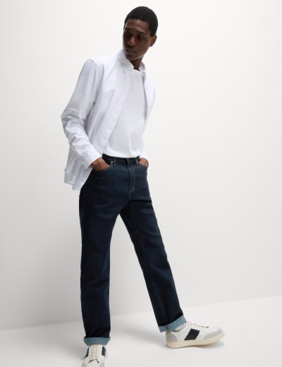 Straight Fit Jeans with Stormwear M S Collection M S