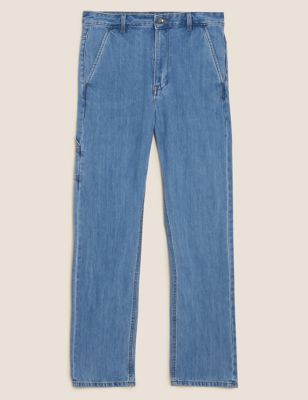 Loose Fit Pure Cotton Carpenter Jeans