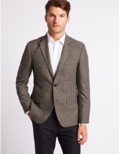 T19/7350: Wool Rich Basket Weave Jacket