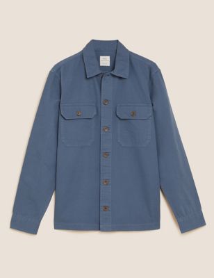 Pure Cotton Garment Dyed Overshirt