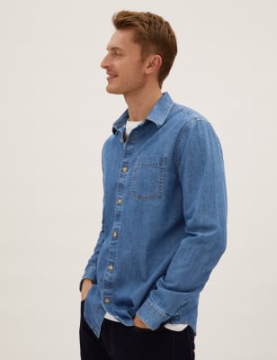 big tall mens denim shirts