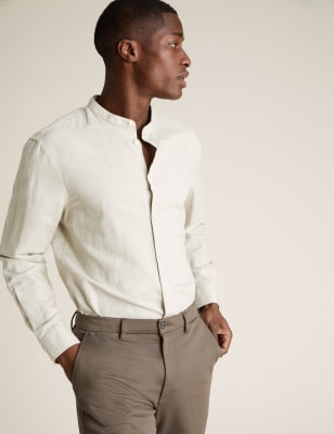 mens cream shirt