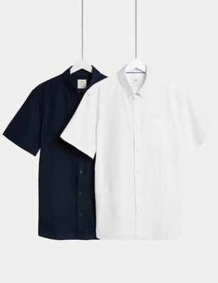 2 Pack Pure Cotton Oxford Shirts