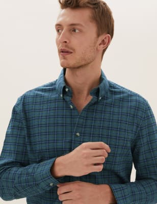 m&s checked shirt