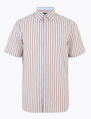 Рубашка в полоску из чистого  хлопка