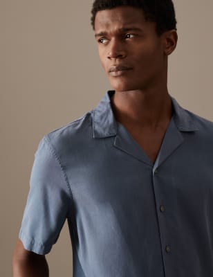mens short sleeve shirts marks and spencer
