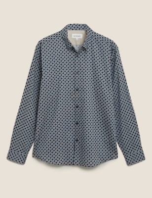 Рубашка с принтом из хлопка и лиоцелла