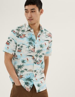 Linen Hawaiian Shirt