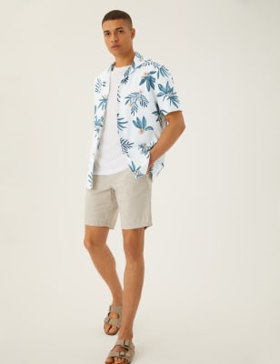 men linen short