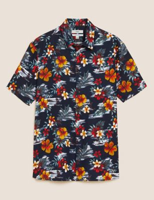 Linen Rich Hawaiian Shirt