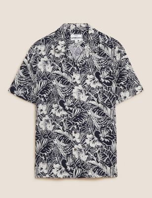 Linen Rich Floral Shirt