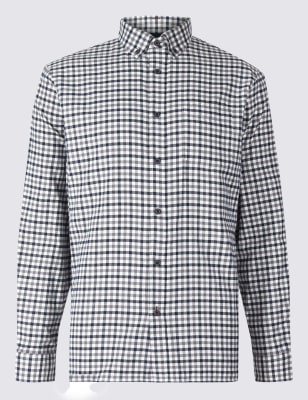 Рубашка из 100% хлопка с  нагрудным карманом, в клетку