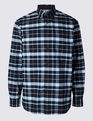 Рубашка  из 100% хлопка с карманом, в клетку