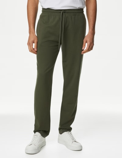 Drawstring Cotton Rich Straight Leg Joggers, M&S Collection