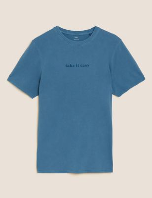 Pure Cotton Take it Easy Graphic T-Shirt
