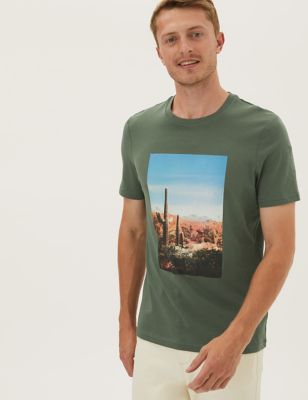 Pure Cotton Cactus Graphic T-Shirt