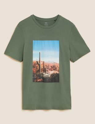 Pure Cotton Cactus Graphic T-Shirt