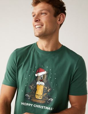 Pure Cotton Bear Christmas T-Shirt