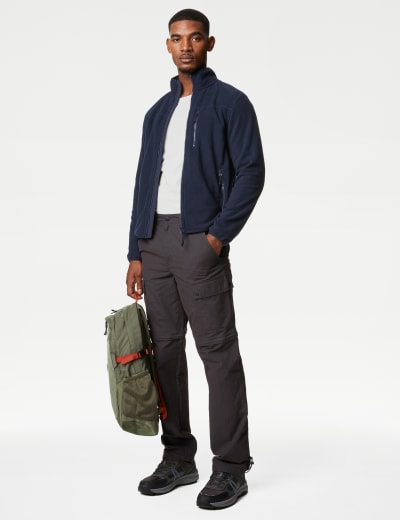 Fleece zip up men discount
