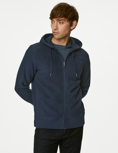 Recycled Polar Fleece Zip Up Hoodie M S Collection M S
