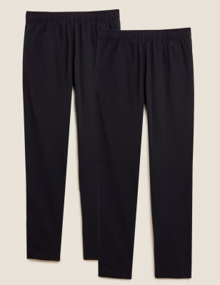 m&s cotton straight leg joggers