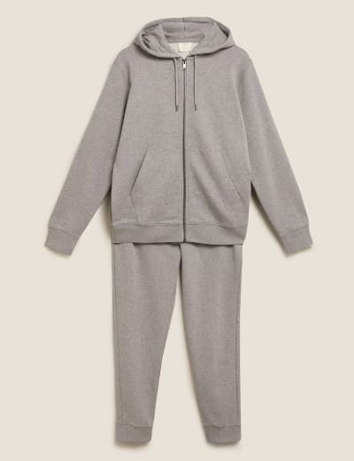 Pure Cotton Zip Up Hoodie Joggers Set M S Collection M S