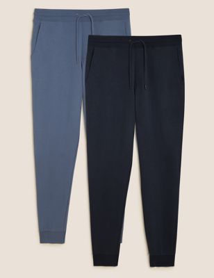 2 Pack Cuffed Pure Cotton Joggers