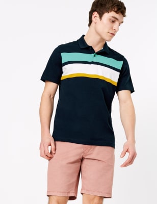 m&s long sleeve polo shirt