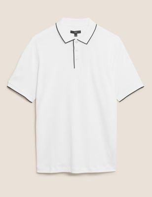 Pure Cotton Tipped Polo Shirt