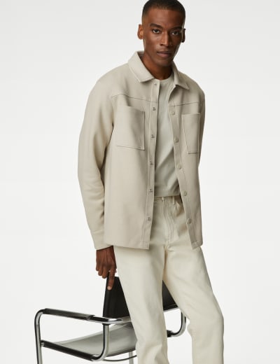 Cotton Blend Overshirt Autograph M S
