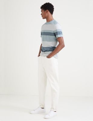 Slim Fit Premium Cotton Striped T-Shirt