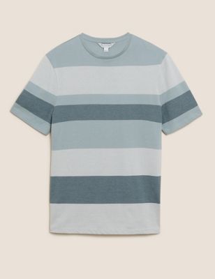 Slim Fit Premium Cotton Striped T-Shirt