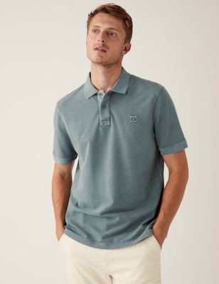 Pure Cotton Garment Dye Polo Shirt