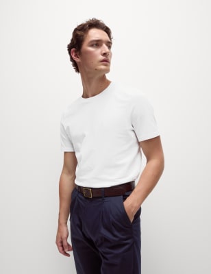 m and s mens white t shirts