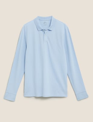 Long-sleeved Men's Polo Shirts | M&S