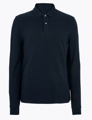 Long-sleeved Men's Polo Shirts | M&S