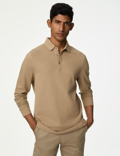Skechers polo shop shirt mens brown