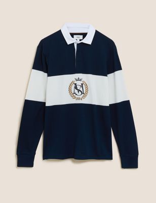 Pure Cotton Embroidered Rugby Shirt